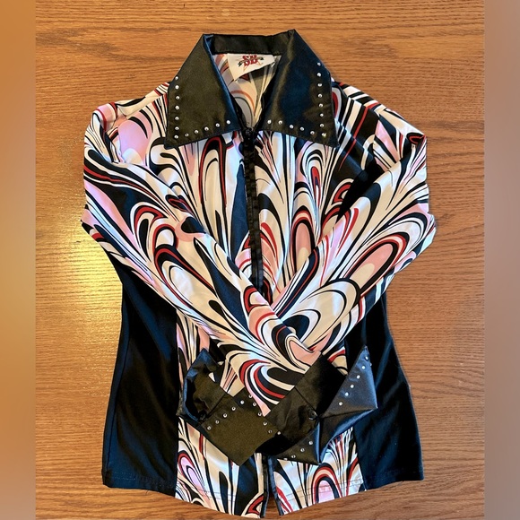 Smith Brothers Women’s Small Horse Show Shirt w/ Bling and Zipper - Picture 1 of 8